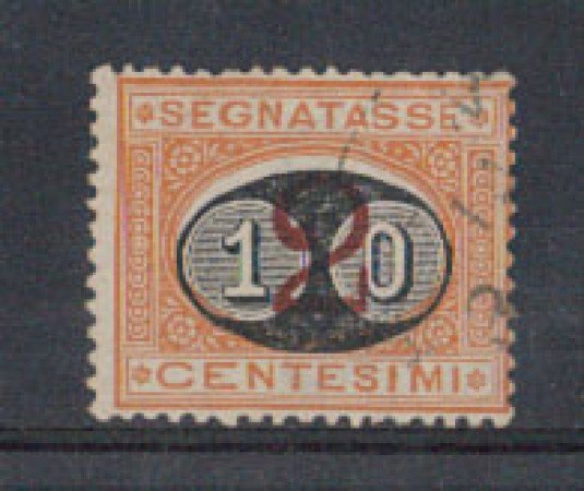 1890 - LOTTO/REGT17U - REGNO - SEGNATASSE 10c. SU 2c. - USATO