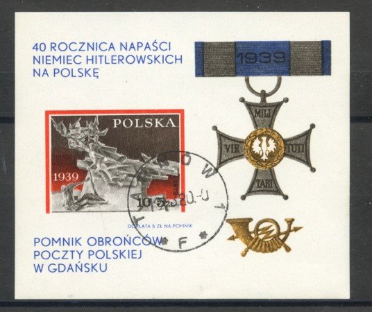 1979 - POLONIA - AGRESSIONE DELLA GERMANIA - FOGLIETTO USATO - LOTTO/36037