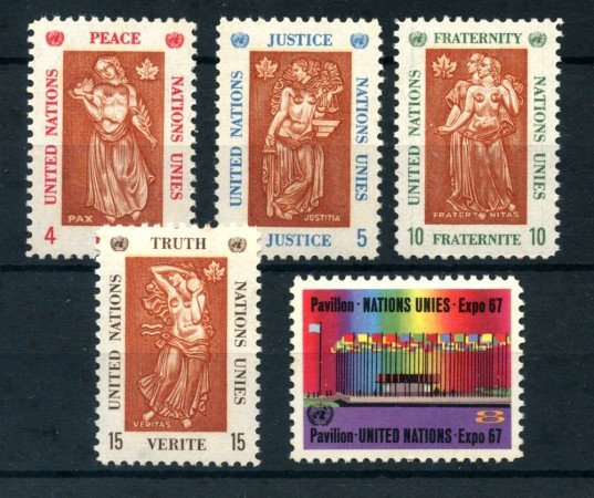 1967 - LOTTO/21378 - ONU U.S.A - ESPOSIZIONE DI MONTREAL  5v. - NUOVI