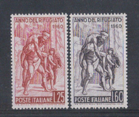 1960 - LOTTO/6358 - REPUBBLICA - ANNO DEL RIFUGIATO 2v.