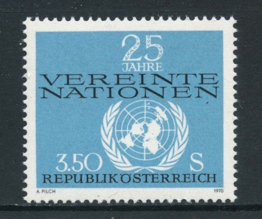 1970 - AUSTRIA - 25°  ANNIVERSARIO ONU - NUOVO - LOTTO/27963