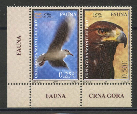 2007 - MONTENEGRO REPUBBLICA - FAUNA UCCELLI  2v. - NUOVI - LOTTO/34840