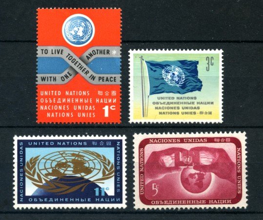 1962 - LOTTO/21348 - ONU U.S.A - POSTA ORDINARIA 4v. - NUOVI