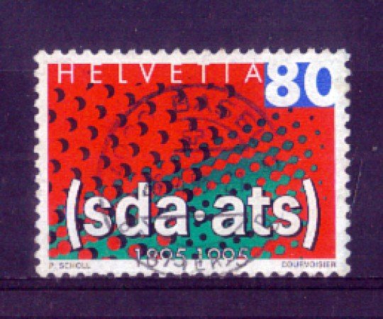 1995 - LOTTO/SVI1470U - SVIZZERA - 80c. AG.TELEGRAFO - USATO