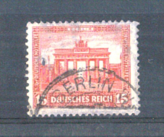 1930 - LOTTO/GER428U - GERMANIA REICH - 15+5p. PORTA BRANDEBURGO - USATO