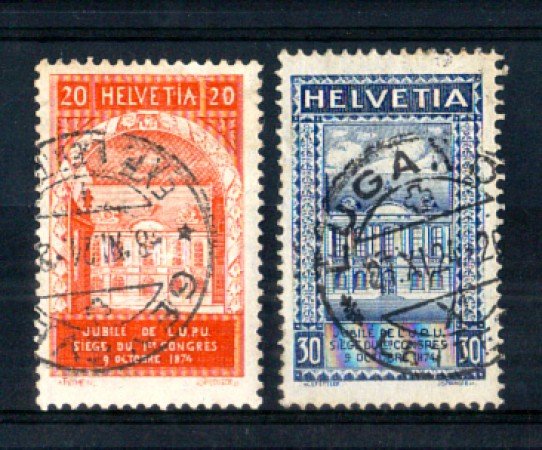 1924 - LOTTO/SVI213CPU - SVIZZERA - CINQUANTENARIO U.P.U. 2v. - USATI