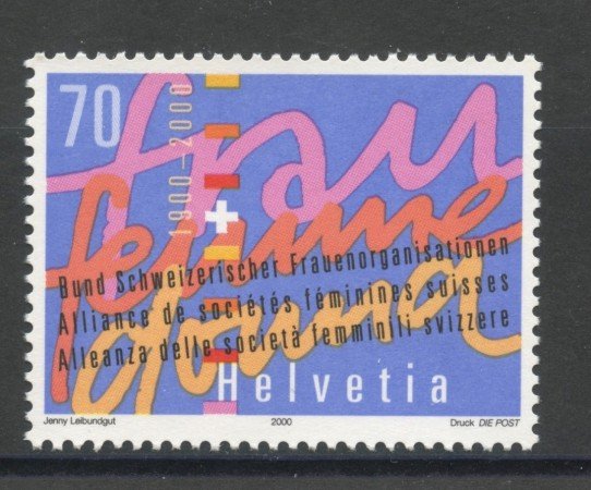 2000 - SVIZZERA - SOCIETA' FEMMINILI - NUOVO - LOTTO/37333