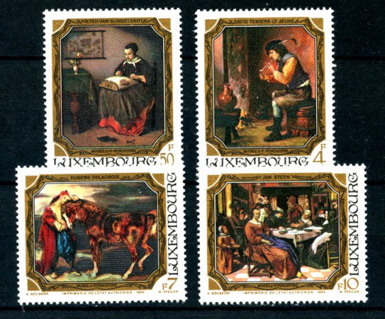 1984 - LOTTO/19898 - LUSSEMBURGO - DIPINTI 4v. - NUOVI