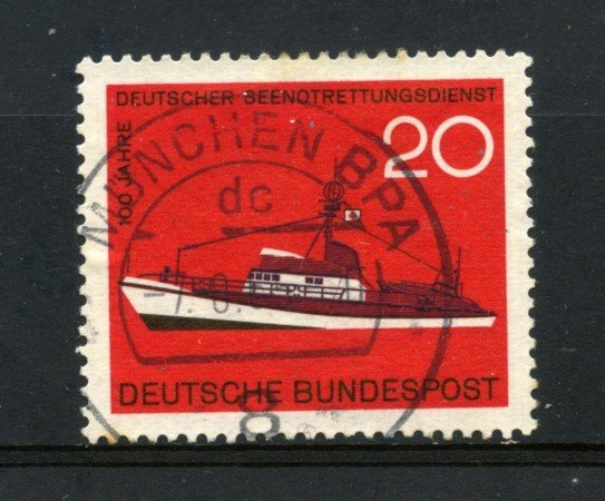 1965 - GERMANIA FEDERALE - 20p. SALVATAGGIO MARITTIMO - USATO - LOTTO/30895U