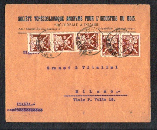 1920 - LOTTO/10744 - CECOSLOVACCHIA - BUSTA PER L'ITALIA