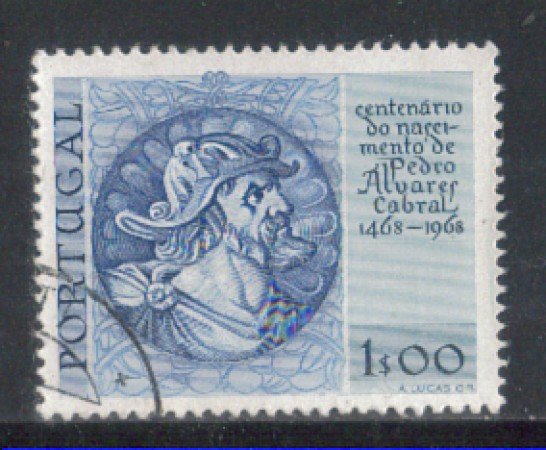 1969 - LOTTO/9830AU - PORTOGALLO - 1e. A.CABRAL - USATO
