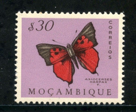 1953 - MOZAMBICO - 30c. FARFALLE - LING. - LOTTO/29063