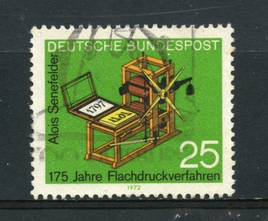 1972 - GERMANIA - 25p. INVENZIONE DELLA STAMPA - USATO - LOTTO/31056U