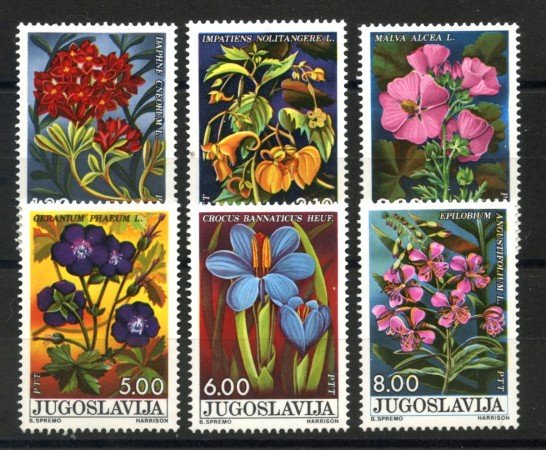 1975 - JUGOSLAVIA - FIORI  6v. - NUOVI - LOTTO/35624