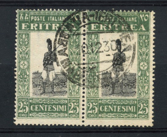 1930 - LOTTO/17230A - ERITREA - 25c. SOGGETTI AFRICANI - COPPIA