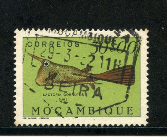 1951 - MOZAMBICO - 30 e. PESCI - USATO - LOTTO/29058