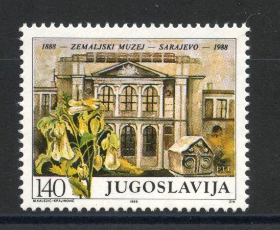 1988 - JUGOSLAVIA - LOTTO/38489 - MUSEO BOSNIACO - NUOVO