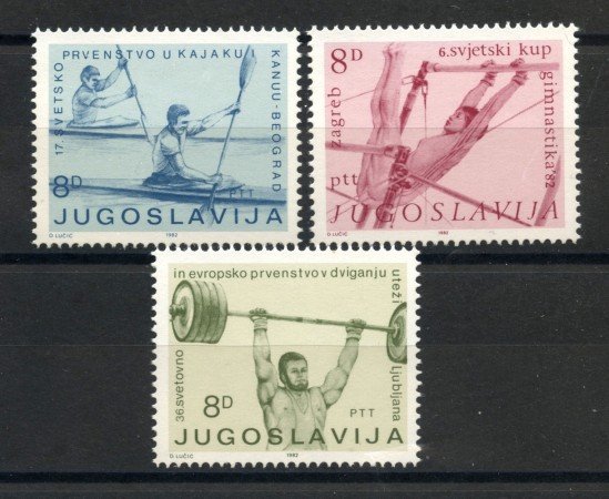 1982 - JUGOSLAVIA - LOTTO/38270 - RIUNIONI SPORTIVI 3v. - NUOVI