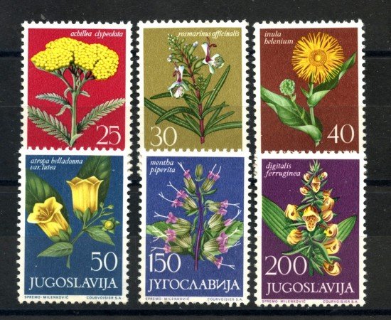1965 - JUGOSLAVIA -  FIORI 6 v. - NUOVI - LOTTO/33867