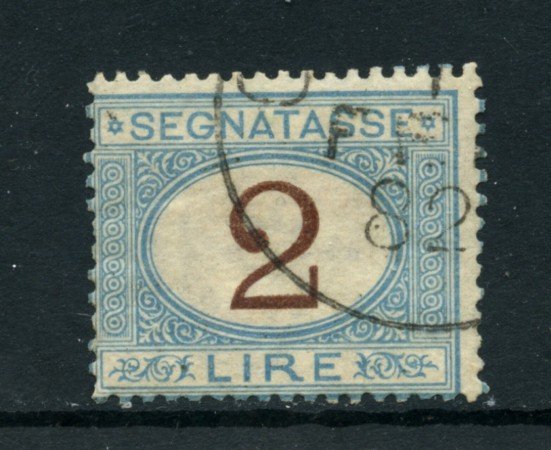 1870 - LOTTO/24635 - REGNO - 2 Lire SEGNATASSE  CIFRA IN OVALE - USATO