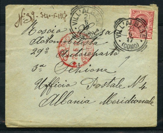 1917 - LOTTO/19126 - REGNO - BUSTA PER MILITARE IN ALBANIA