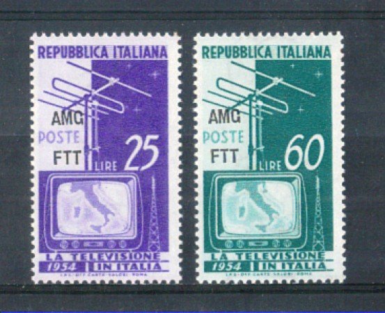 1954 - LOTTO/10377CPN - TRIESTE A - LA TELEVISIONE IN ITALIA  NUOVI