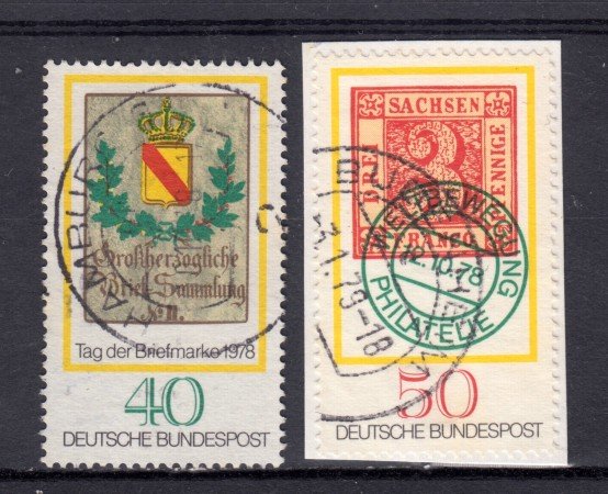 1978 - GERMANIA FEDERALE - GIORNATA FRANCOBOLLO 2v. - USATI - LOTTO/31433U