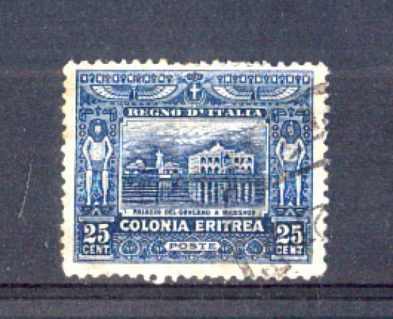 1910 - LOTTO/ERIT37U - ERITREA - 25c. AZZURRO - USATO