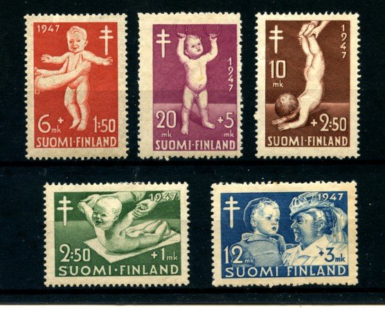 1947 - LOTTO/24171 - FINLANDIA - PRO INFANZIA 5v. - LING.