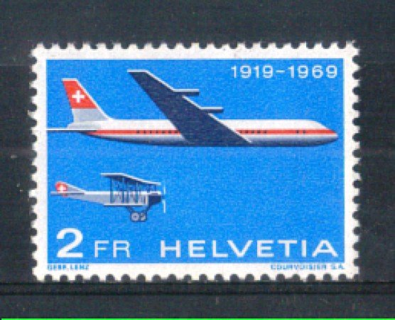 1969 - LOTTO/SVIA46N - SVIZZERA - 2 Fr. PRO AEREO - NUOVO
