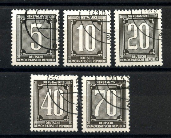 1956 - GERMANIA DDR - FRANCOBOLLI DI SERVIZIO  5v. - USATI - LOTTO/36116