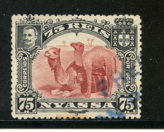 1901 - NYASSA ( MOZAMBICO) - 75r. CARMINIO -  DROMEDARIO - USATO - LOTTO/29119