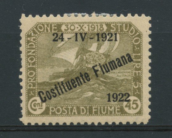 1922 - LOTTO/18817 - FIUME - 45c. COSTITUENTE FIUMANA - LING.