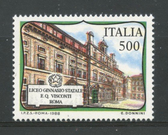 1988 - LOTTO/6886 - REPUBBLICA - SCUOLE D'ITALIA LICEO VISCONTI - NUOVO