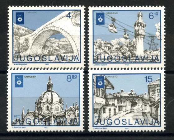1982 - JUGOSLAVIA - LOTTO/38277 - OLIMPIADI DI SARAJEVO 4v. - NUOVI