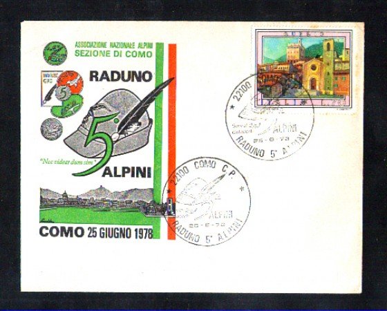1978 - LBF/3349 - ITALIA - COMO RADUNO 5° ALPINI - BUSTA