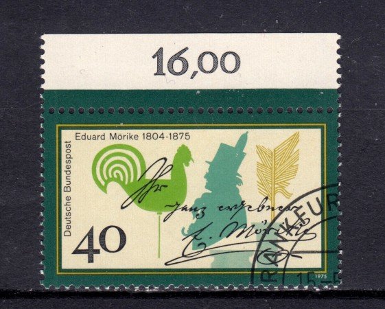 1975 - GERMANIA FEDERALE - EDUARD MORIKE - USATO - LOTTO/31485U