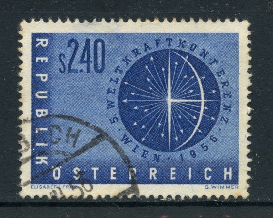 1956 - AUSTRIA - CONFERENZA DELL'ENERGIA - USATO - LOTTO/27915