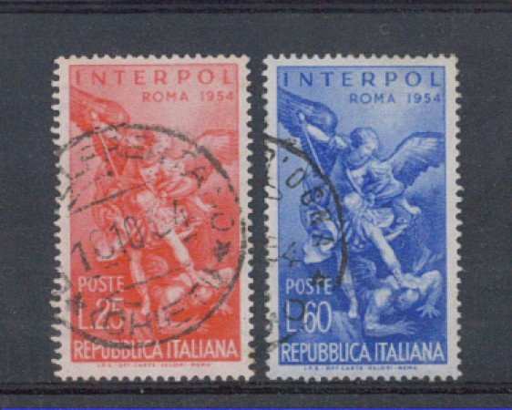 1954 - LOTTO/6241U - REPUBBLICA - INTERPOL 2v. USATI