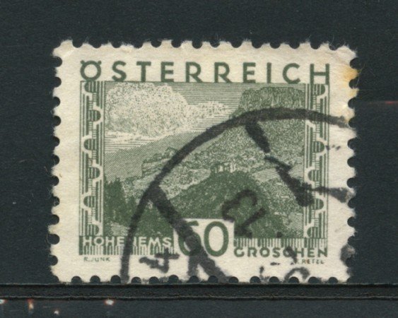 1932 - LOTTO/14279 - AUSTRIA - 60s. GRIGIO VERDE VEDUTE - USATO