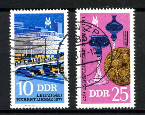 1977 - GERMANIA DDR - FIERA DI LIPSIA 2v.- USATI - LOTTO/36541