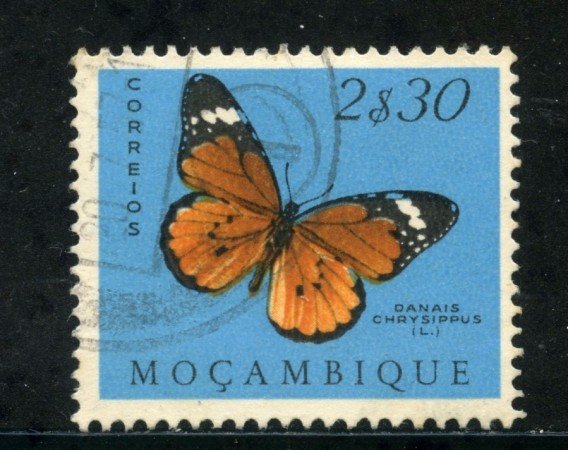 1953 - MOZAMBICO - 2,30e. FARFALLE - USATO - LOTTO/29070