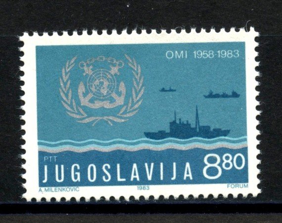 1983 - JUGOSLAVIA - LOTTO/38285 - ORGANIZZAZIONE MARITTIMA - NUOVO