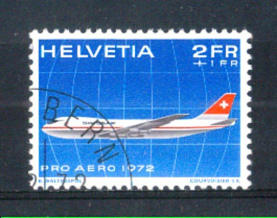 1972 - LOTTO/SVIA47U - SVIZZERA - 2+1 Fr. PRO AEREO - USATO