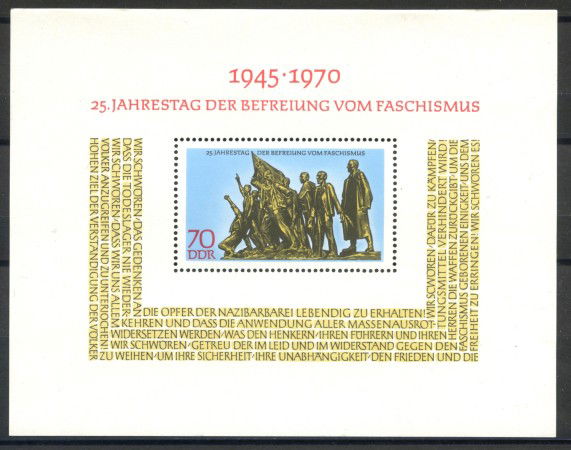 1970 - GERMANIA DDR - LIBERAZIONE DAL FASCISMO - FOGLIETTO - NUOVO - LOTTO/36339