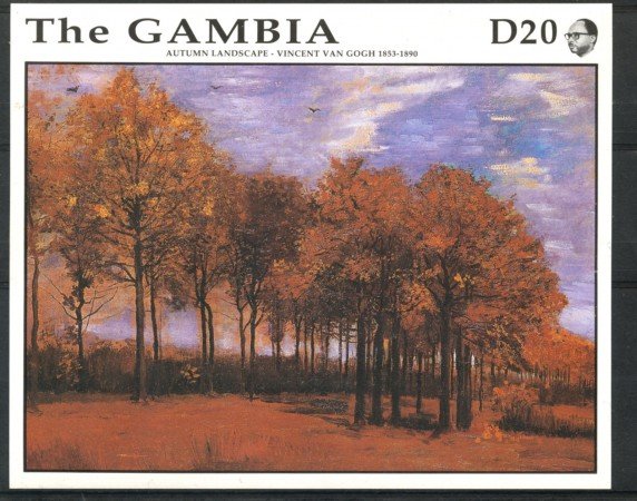 1992 - LOTTO/19531 - GAMBIA - VAN GOGH  - AUTUNNO FOGLIETTO