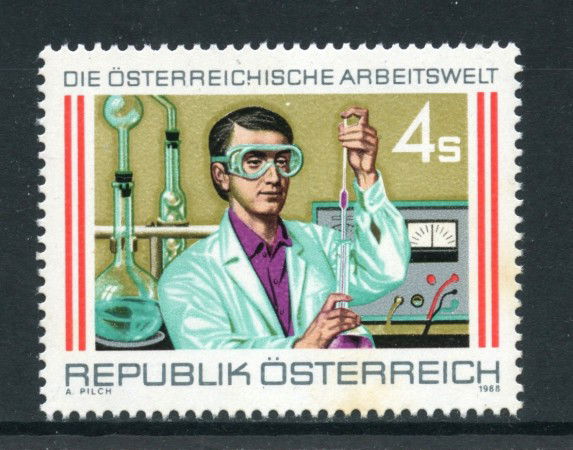1988 - AUSTRIA - MONDO DEL LAVORO IL CHIMICO - NUOVO - LOTTO/28065