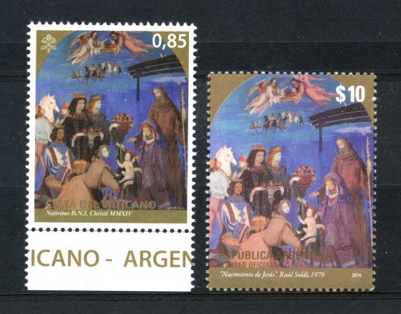 2014 - VATICANO/ARGENTINA - NATALE EMISSIONE CONGIUNTA 2v. - NUOVI - LOTTO/30721