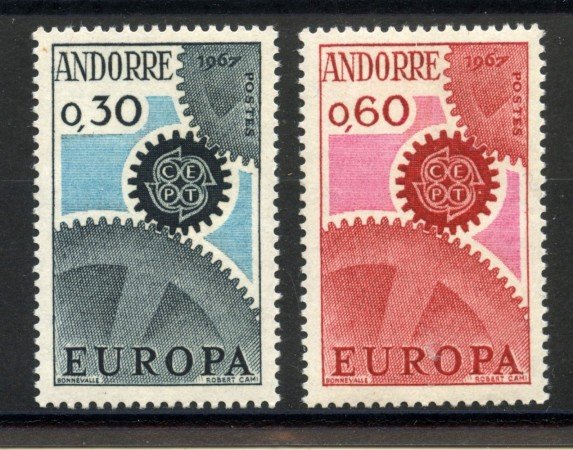 1967 - ANDORRA FRANCESE - LOTTO/41246 - EUROPA 2v. - NUOVI
