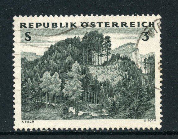 1962 - AUSTRIA - 3s. FORESTE AUSTRIACHE - USATO - LOTTO/27929